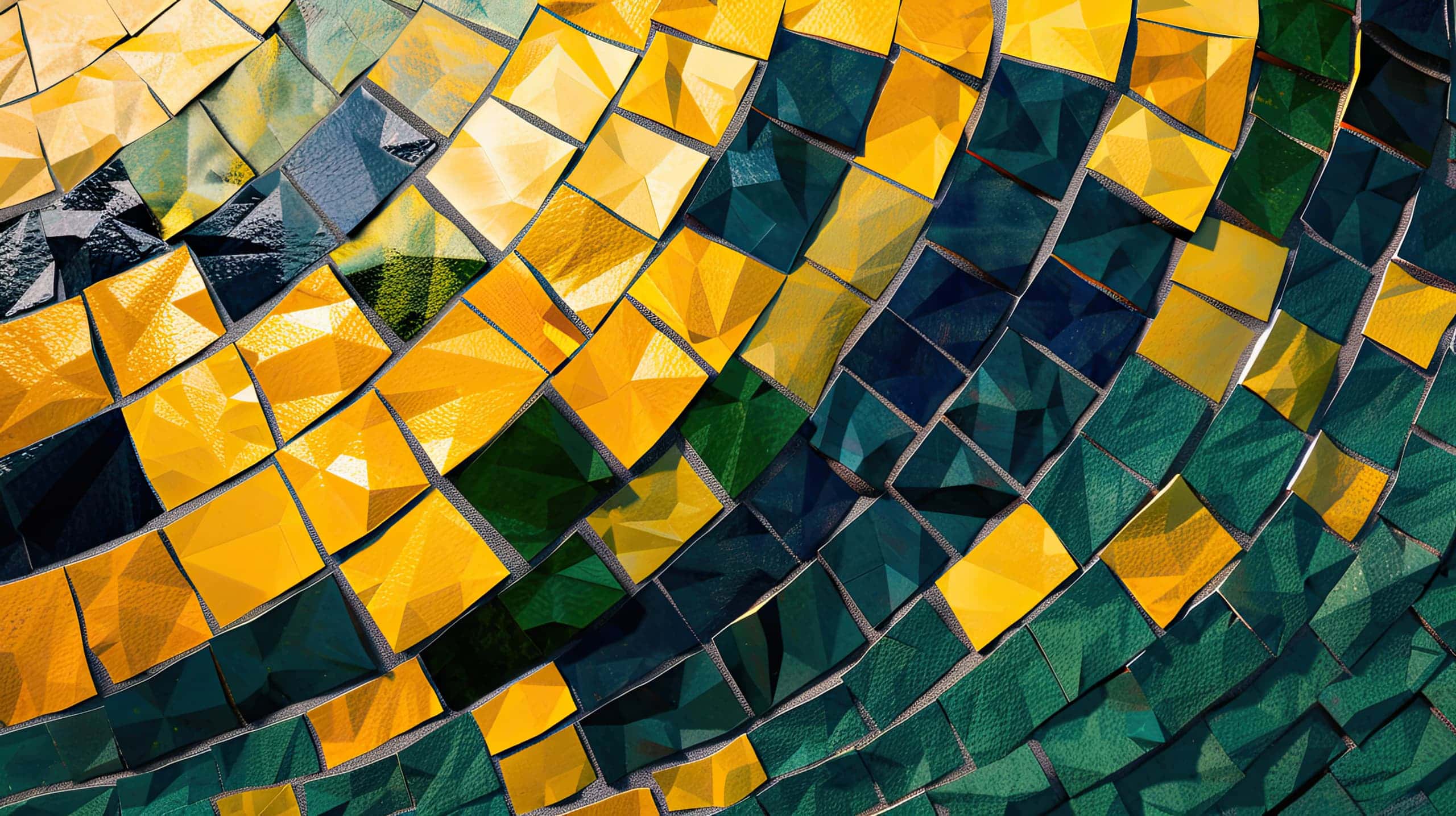 um mosaico representando visualmente a ideia de várias estratégias de diversificação para organizações sociais se unindo.