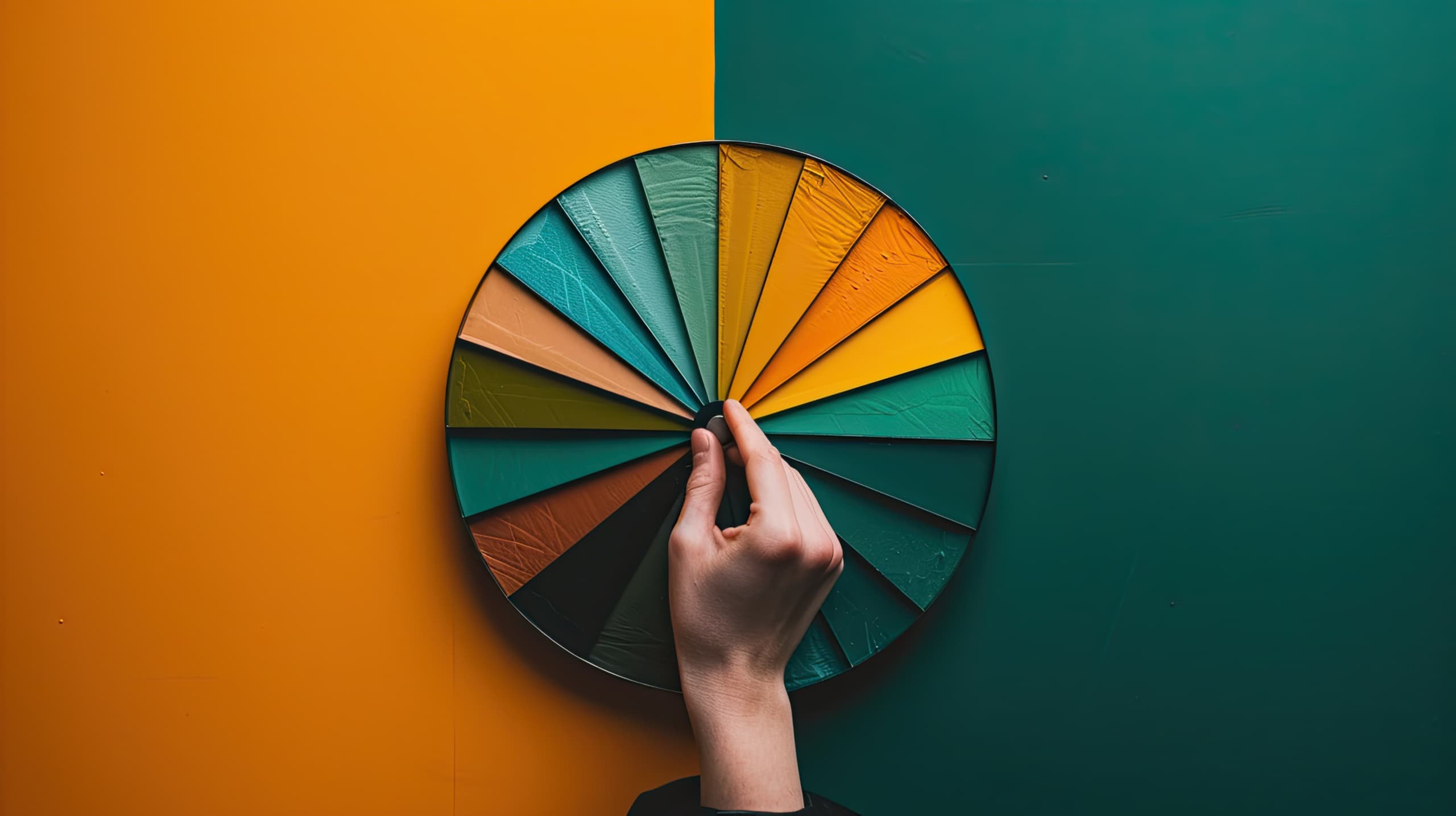 uma roda com diferentes seções coloridas, cada uma representando um aspecto do desempenho organizacional, como produtividade, qualidade, satisfação dos funcionários e inovação, destacando a abordagem holística necessária na avaliação de desempenho.