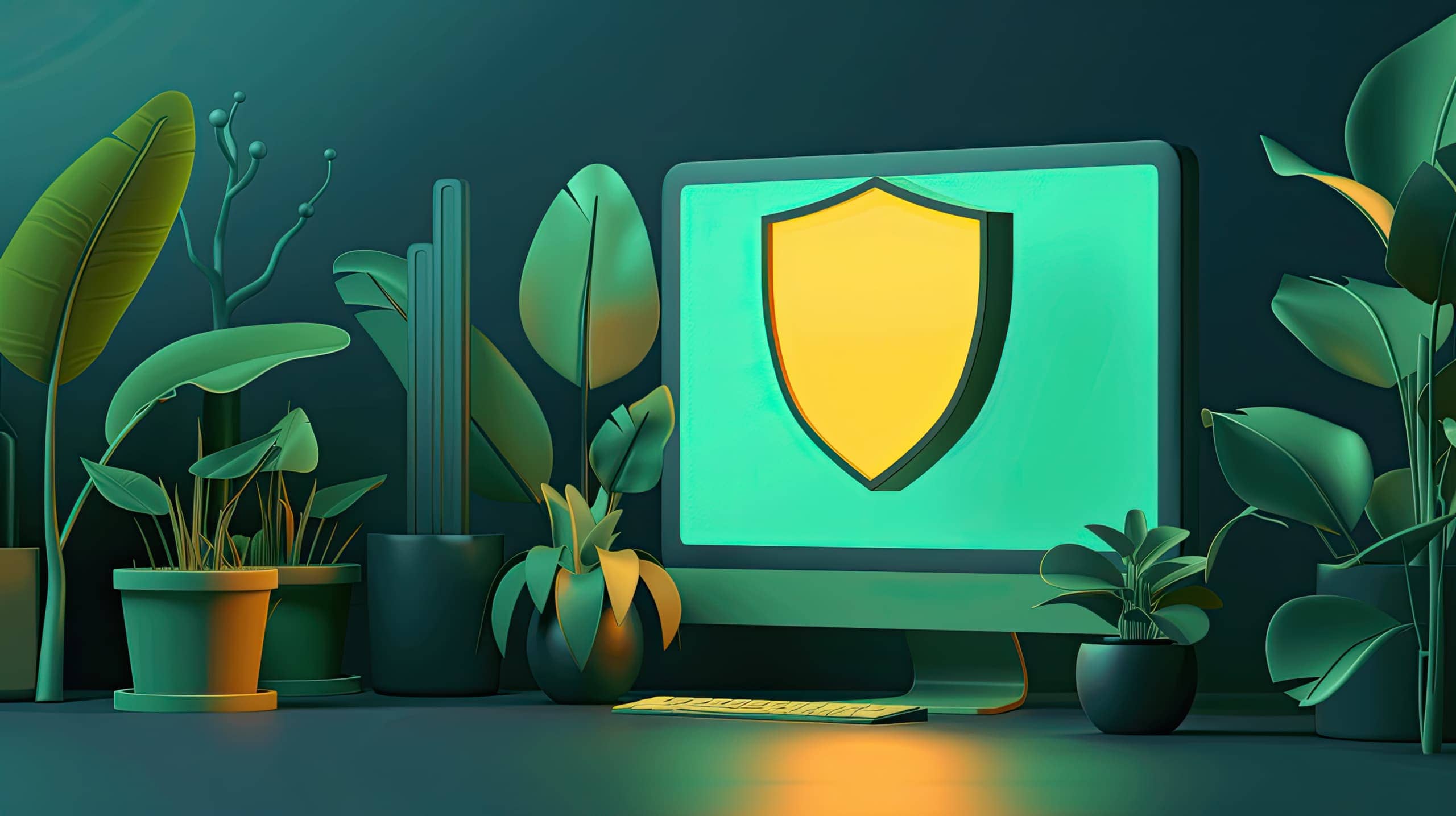 um escudo digital de segurança brilhando em uma tela de computador, enfatizando a proteção e a privacidade dos dados em Ongs.