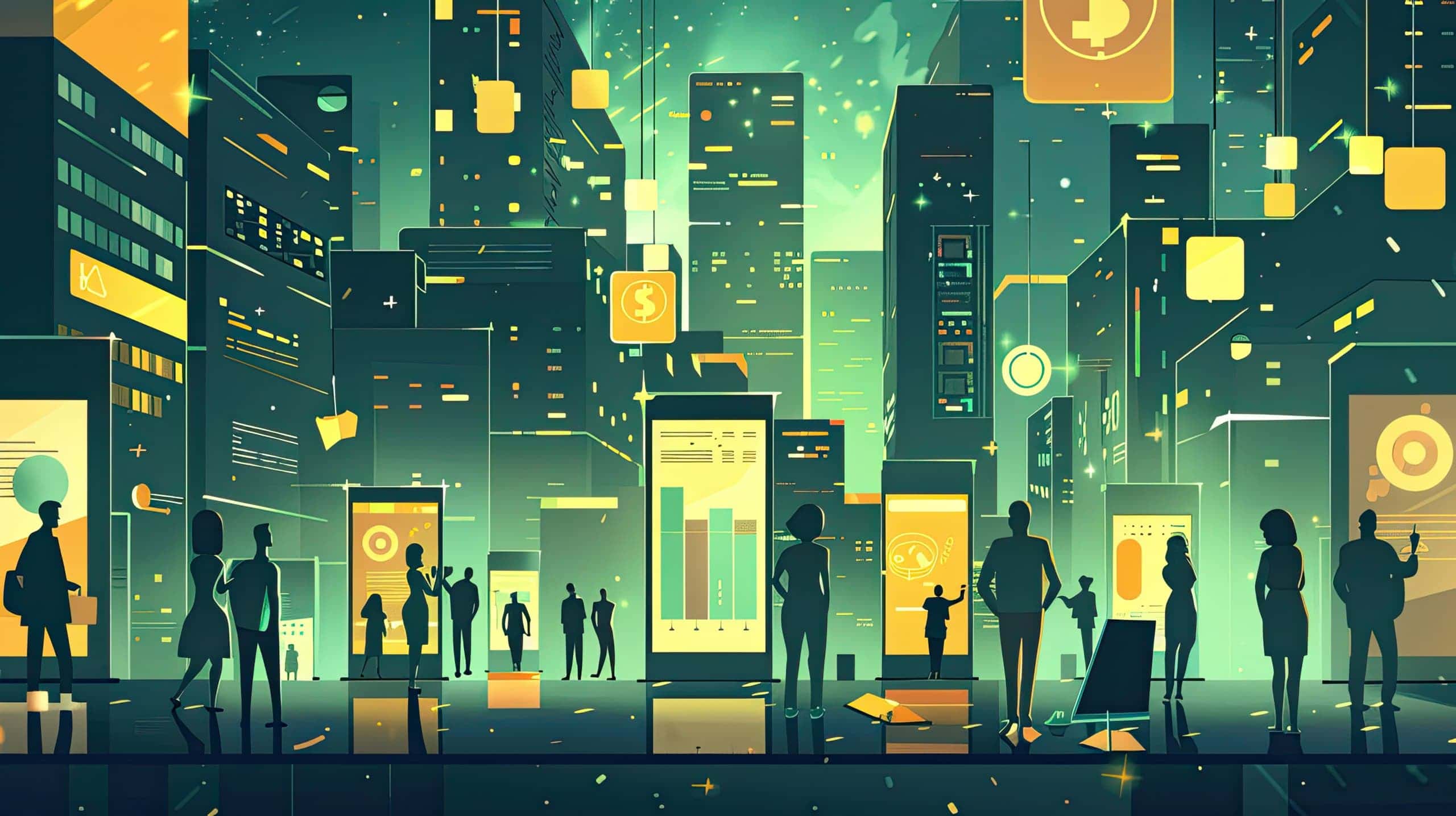 uma plataforma de crowdfunding online, com gráficos de doações em tempo real e pessoas compartilhando a campanha em redes sociais, transmitindo a ideia de como o crowdfunding social pode ampliar o alcance e o impacto de iniciativas sociais.